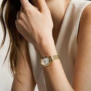 Fossil Penny Mother of Pearl Quartz Mesh Bracelet Watch Women’s OS